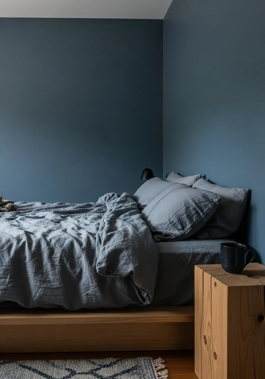 Dark Blue Calm Zen Bedroom - 50 Dark blue bedroom ideas