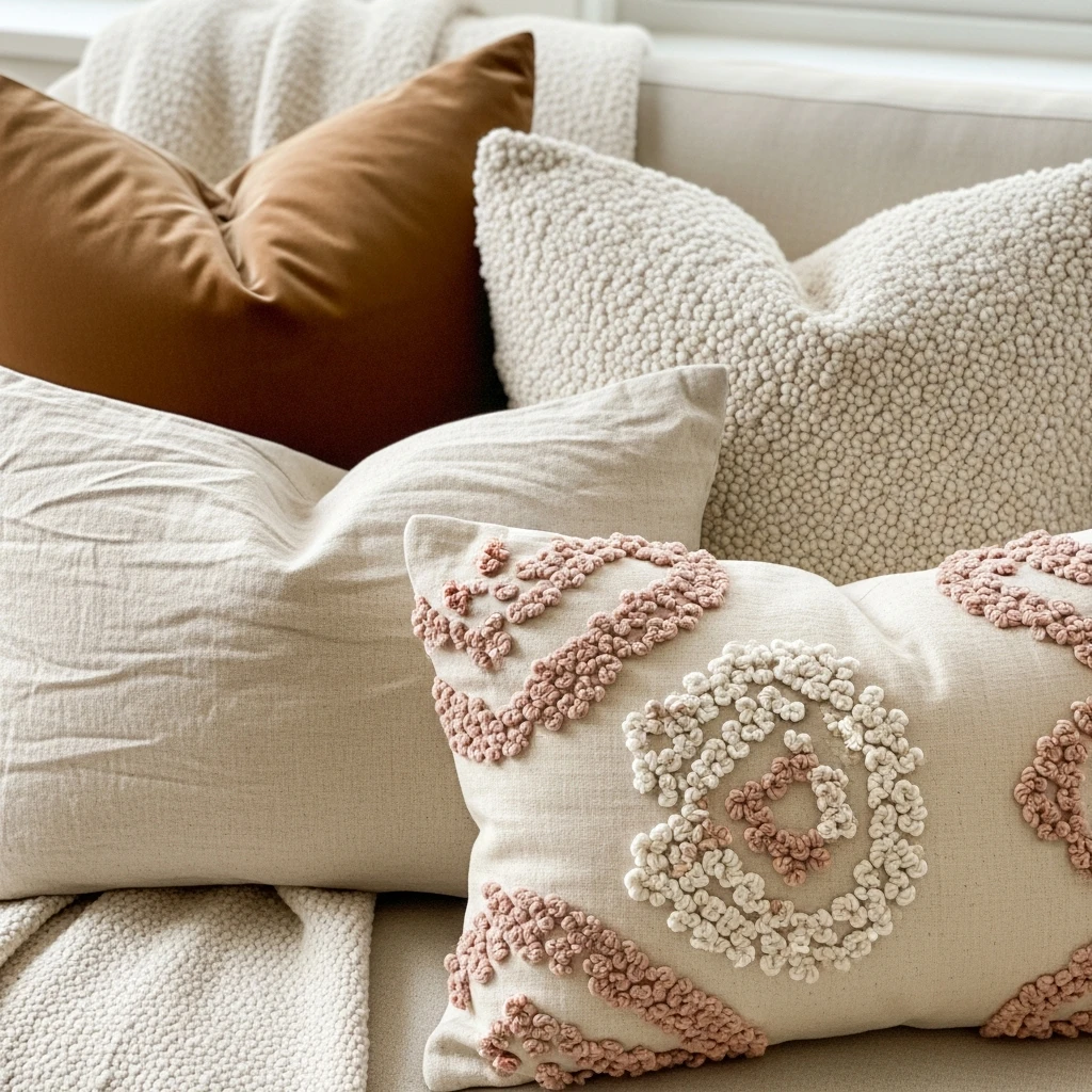 Textured Pillow Mix - 50 Simple, Budget-Friendly Ways to Create a Cozy, Romantic Bedroom