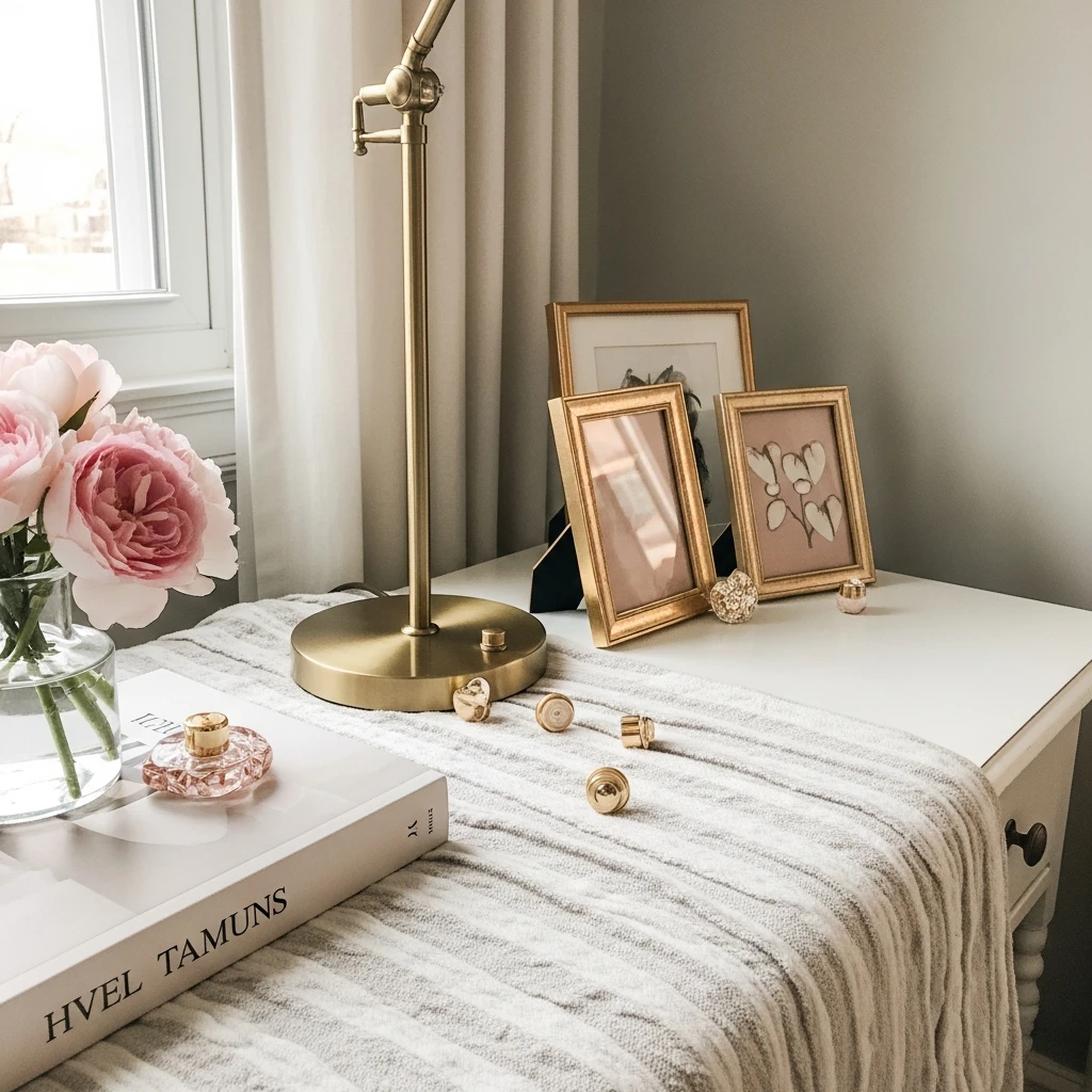 Gold or Brass Accents - 50 Simple, Budget-Friendly Ways to Create a Cozy, Romantic Bedroom
