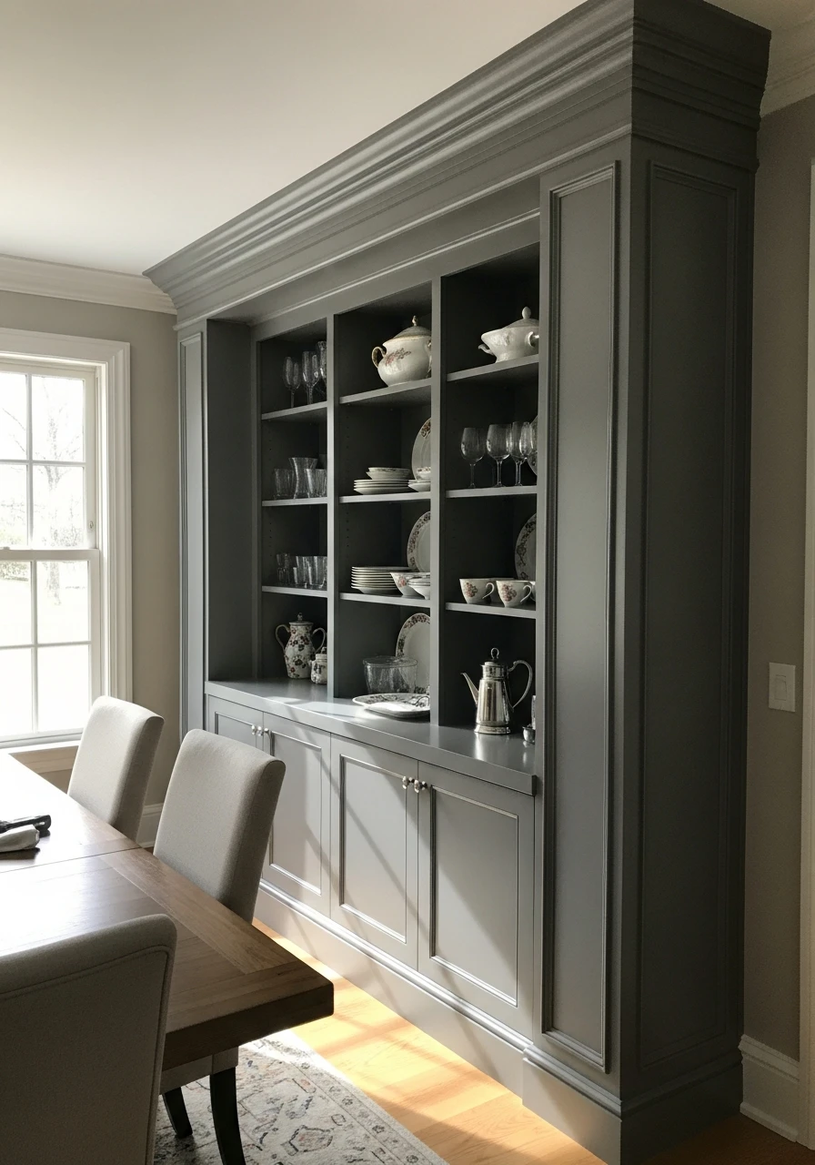 Trim and Molding Frame - 50 Dining Room Built-In Ideas for a Custom High-End Look