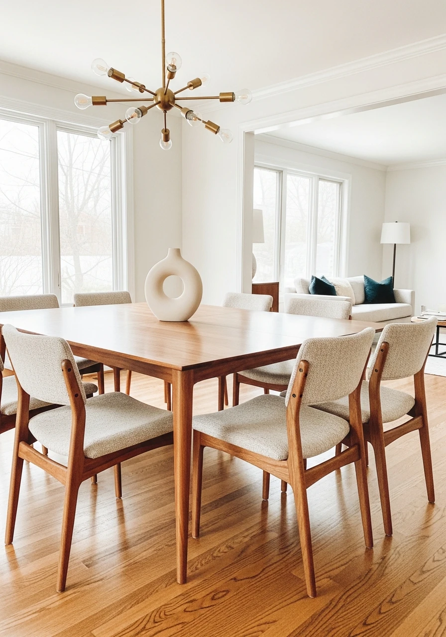 Mid-Century Modern Touches - 50 Budget-Friendly Dining Room Decor Ideas for a High-End Look