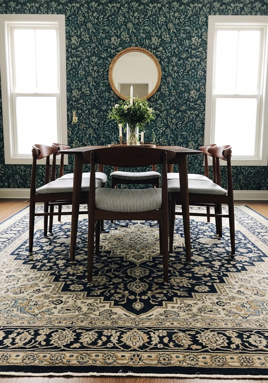 Pattern-Focused Decor - 50 Budget-Friendly Dining Room Decor Ideas for a High-End Look