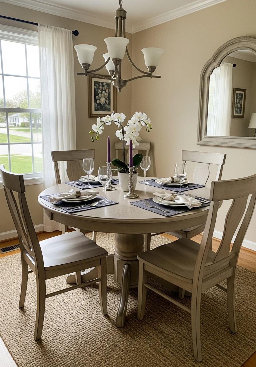 Round and Oval Tables - 50 Budget-Friendly Dining Room Decor Ideas for a High-End Look